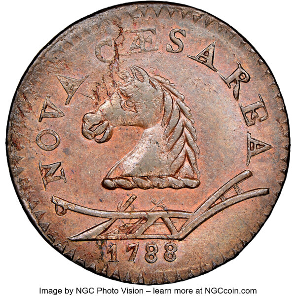 This 1788 New Jersey Copper, MS63 Brown sold for $192,000