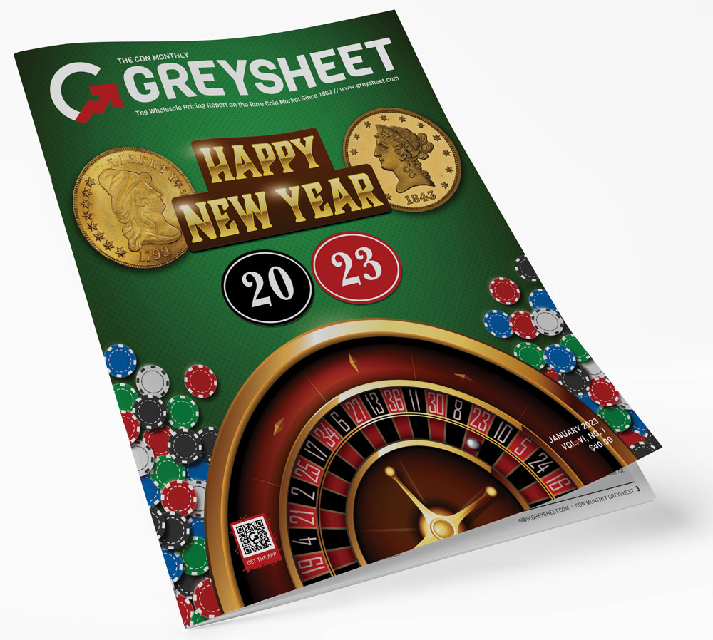 The January 2023 Monthly Greysheet US Coin Wholesale Pricing Magazine