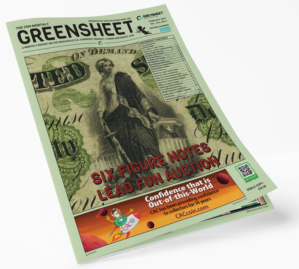 enlarged image for February 2023 Greensheet Market Analysis: HERITAGE FUN SALE POSTS BIG YEAR OVER YEAR INCREASE