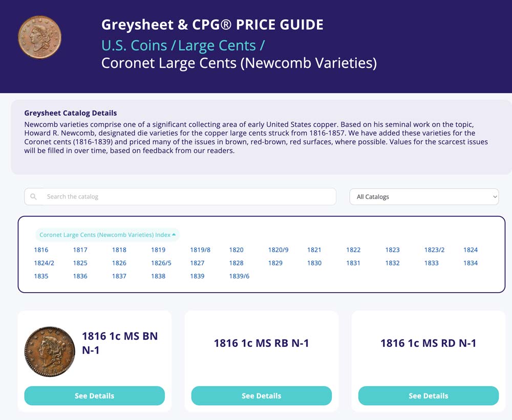 greysheet news