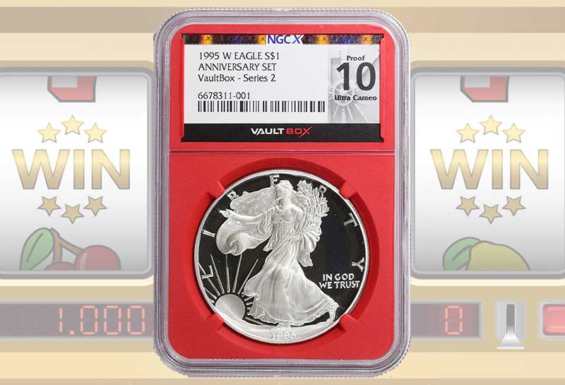 enlarged image for 1995 Silver Eagle Superset from VaultBox Featured in May 28th GreatCollections Auction