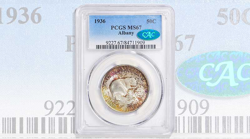 This CAC-approved Albany commemorative half dollar sold for $1,486 at GreatCollections in June