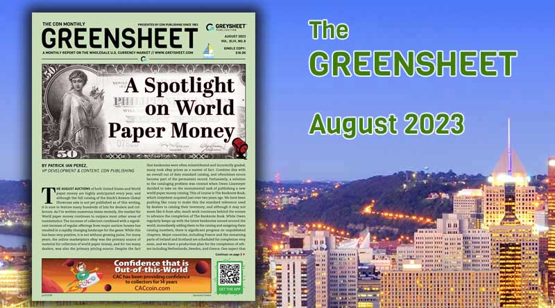 August 2023 Greensheet Price Guide Newsletter