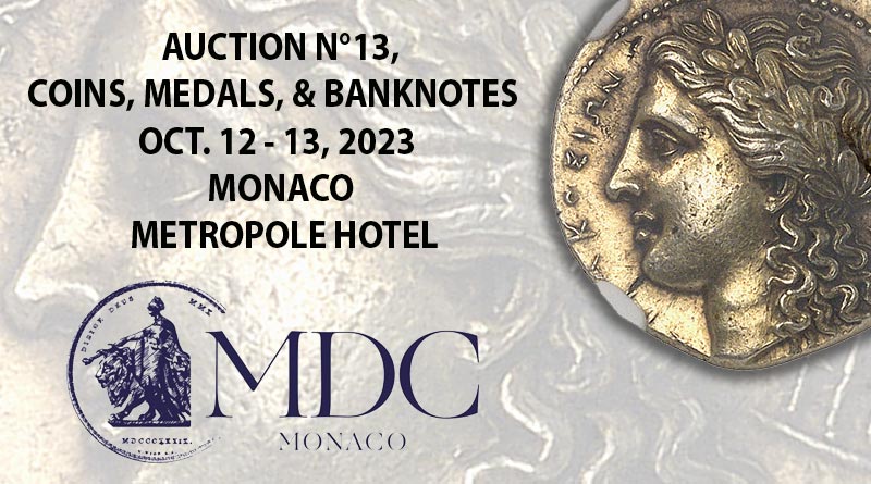 MDC Monnaies de Collection 13th numismatic auction catalog.