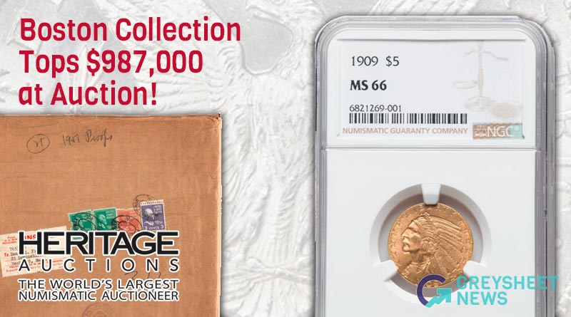 enlarged image for Coin Collection Stashed in Boston Garage Tops $987,000 at Heritage Auctions