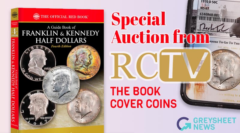 enlarged image for Superb Franklin and Kennedy Halves on Cover of New Book in September 21 Auction
