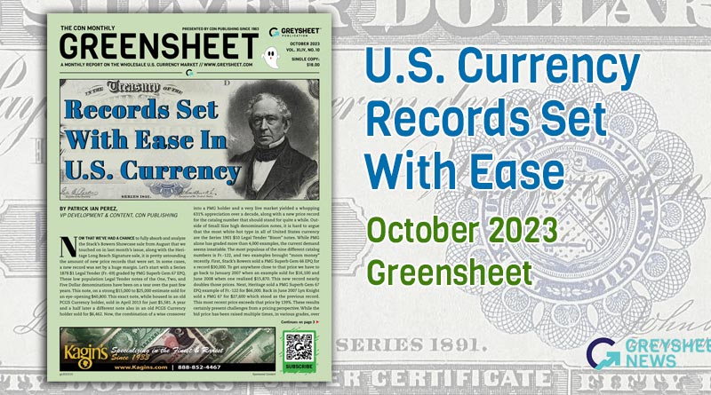 October 2023 Greensheet Price Guide Newsletter