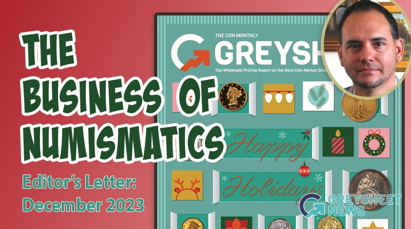 The December 2023 Monthly Greysheet US Coin Wholesale Pricing Magazine