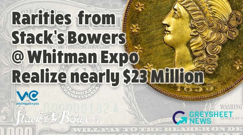 Stack's Bowers Galleries Sells Nearly $23 Million of U.S. Coins
