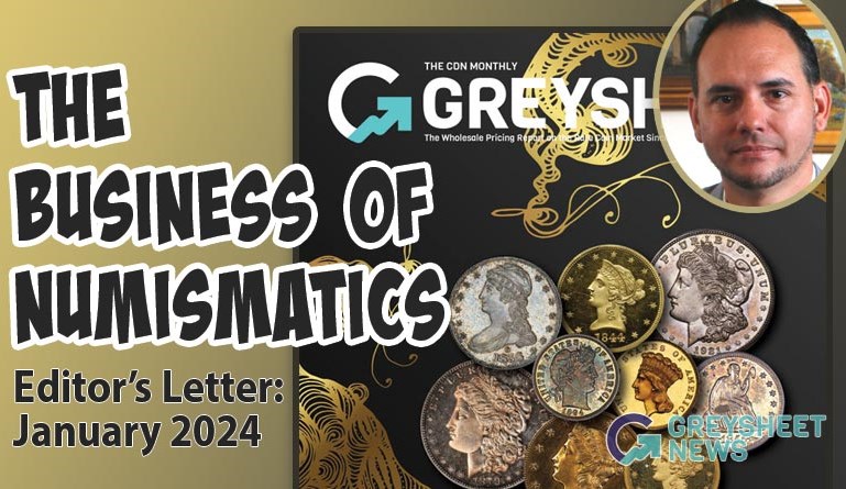 The January 2024 Monthly Greysheet US Coin Wholesale Pricing Magazine