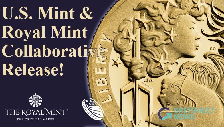 Liberty and Britannia gold coin.