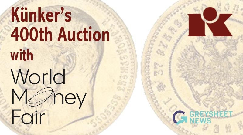 Künker auction house and World Money Fair Berlin celebrate 400 auctions together