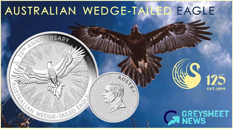 John Mercanti's depiction of the Wedge-tailed eagle features on new silver coins.