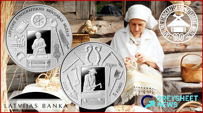 Latvia's latest coin design highlights the Country's Open-Air Museum