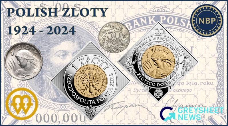 An image of the first zloty coins feature on these new proof coins.