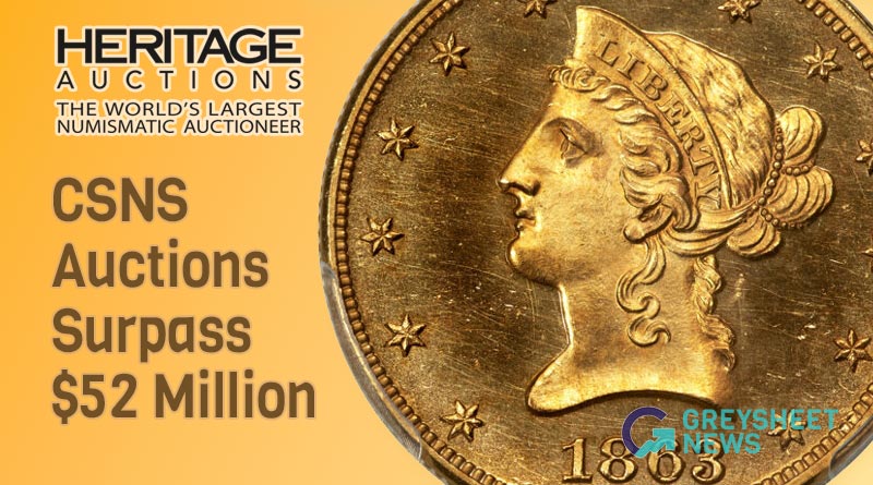 Heritage’s Central States Numismatic Auctions Surpass $52 Million