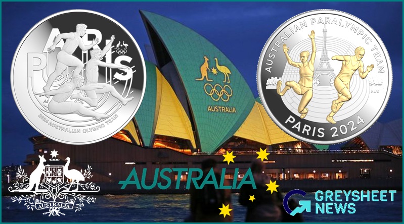 Australia: Silver Proof Domed Coins Released Honouring Olympic Athletes At Paris 2024