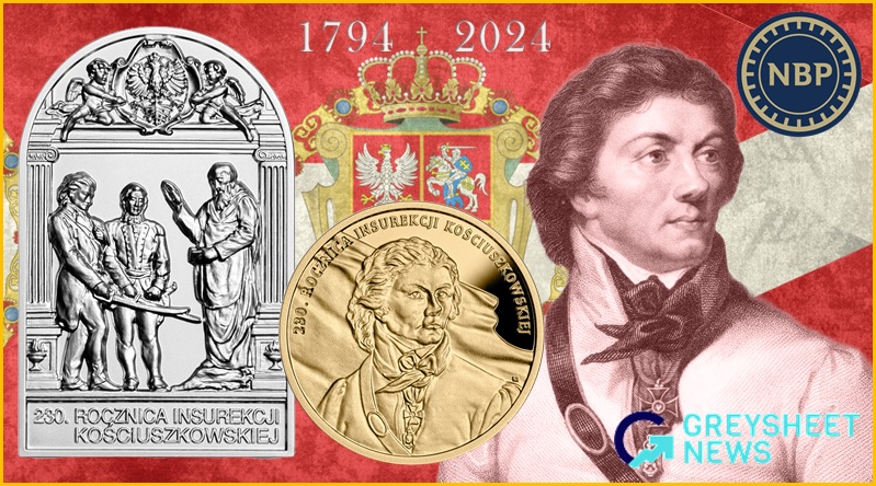 Poland: New Arched Silver Proof And Gold Coins Mark The 230th Anniversary Of The Historic Kościuszko Insurrection