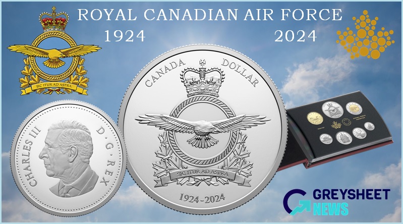 Canada: Silver Commemorative Dollar Exclusive To New Proof Set Features RCAF Insignia 