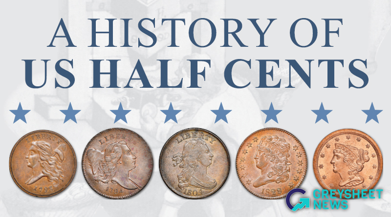 United States Half Cents are the smallest denomination of U.S. coins ever struck.