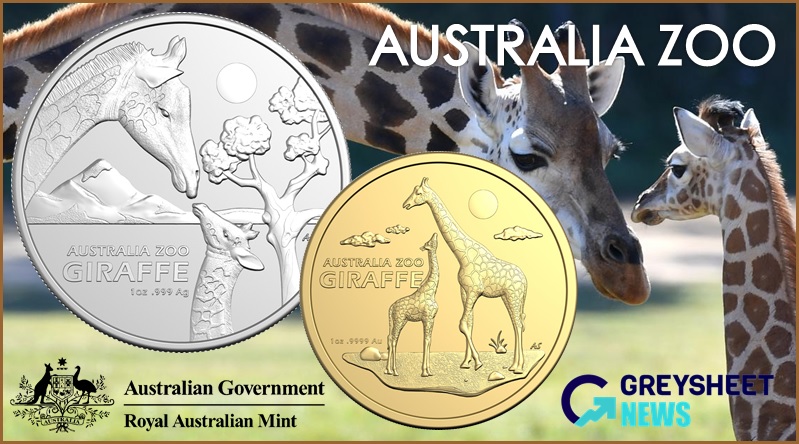 New gold and silver investment bar series “Australian Zoo” features the giraffe