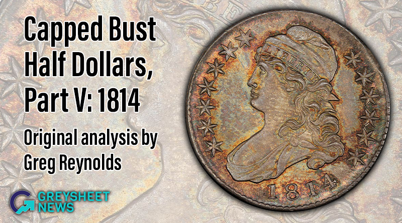 A PCGS MS66 1814 Capped Bust Half Dollar sold by Stack's Bowers Galleries.