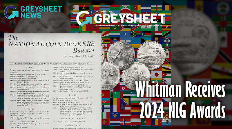 The Greysheet received the 2024 NLG Award for Best Price Guide.