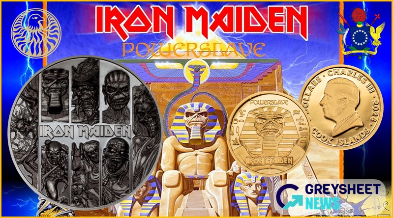 Iron Maiden's distinctive mascot 'Eddie' features on the reverse side