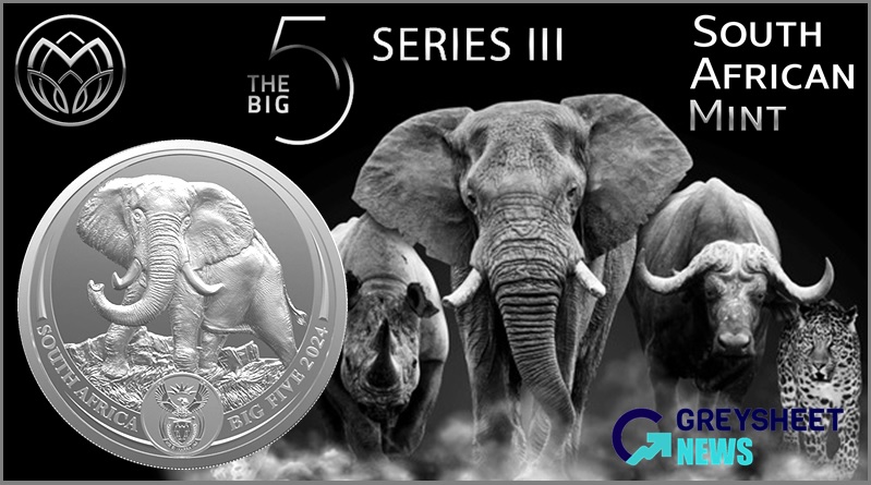 A new concept for the obverse side debuts with the Elephant.