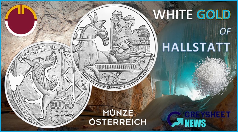 The design of this coin focuses on transport and trade of Hallstatt's salt