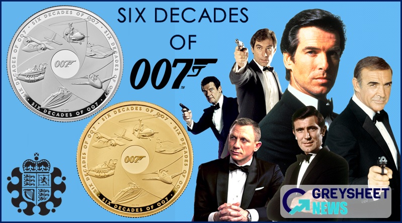 United Kingdom: New Gold And Silver Proof Completer Coins Mark Six Decades Of 007 With Montage Design