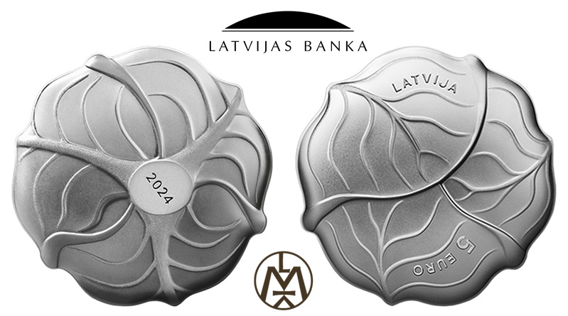 Latvia: Unique Silver Proof Coin Highlights 'Cabbage' as Money and