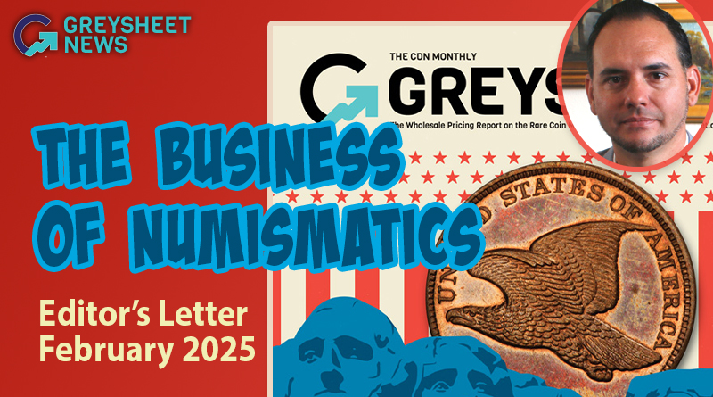 The February 2025 Monthly Greysheet US Coin Wholesale Pricing Magazine