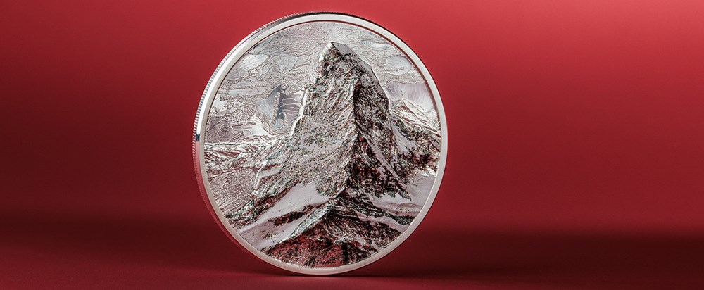 Swiss 5 Franc Silver Coin for the 160th Anniversary of First Climb