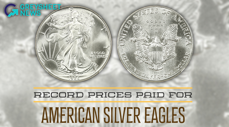 Record Prices Paid for American Silver Eagles