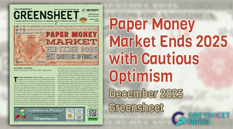 December 2025 Greensheet Market Analysis: Paper Money Market Ends 2025 with Cautious Optimism