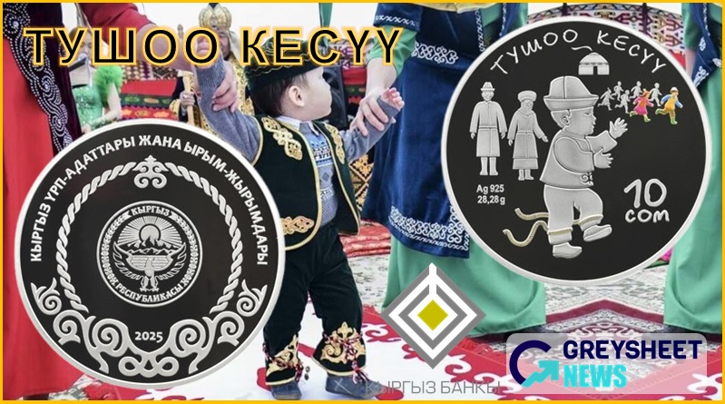 Kyrgyz Republic. New Silver Proof and Colour Coin Focuses on Ancient Family Tradition