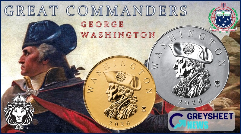 Samoa. New Silver Mega-Coins and Gold Ounce Coins Honours George Washington