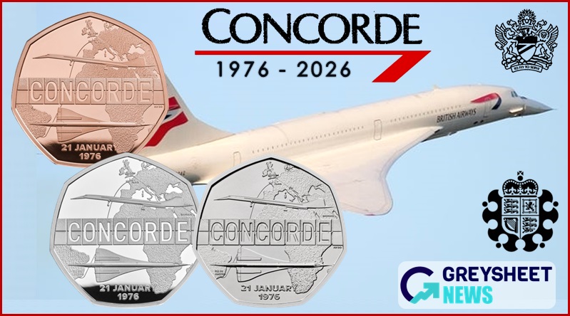 United Kingdom. New Concorde Commemorative Coin Marks Half a Century of Supersonic Travel