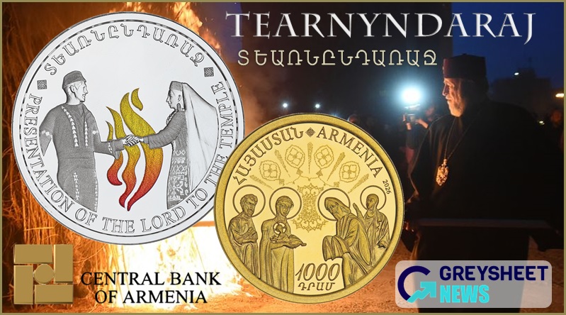 Armenia. New Gold and Silver Coins Mark Traditional Religious Celebration 