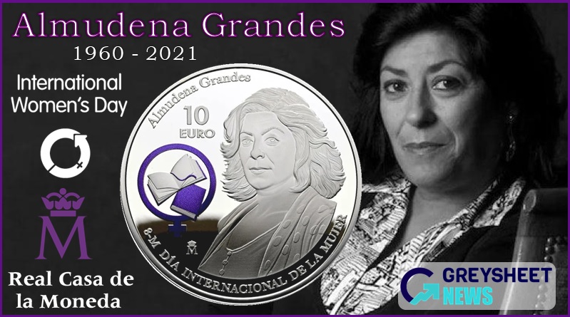 Spain. New Silver Proof and Colour Coins Mark International Women's Day and Prominent Author