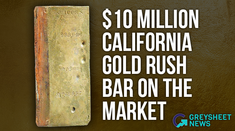 $10 Million California Gold Rush Bar Recovered by Treasure Hunter Tommy Thompson on the Market