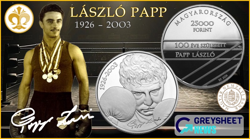 Hungary. Latest Silver Proof Coins Remembers Sporting Legend Olympian Boxer László Papp