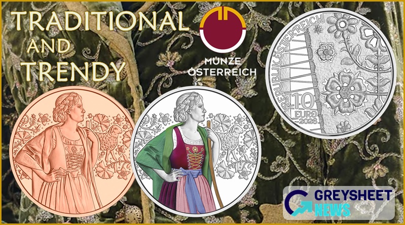Austria. Latest Silver Proof and Colour Coin Focuses on Traditional Functional Wool Fabric