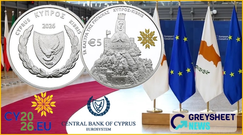 Cyprus. New Silver Proof Coins Feature Myth of Rigaina Marking EU Council Presidency