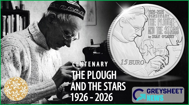 Ireland. New Silver Proof Coins Released in Tribute to Playwright Seán O'Casey