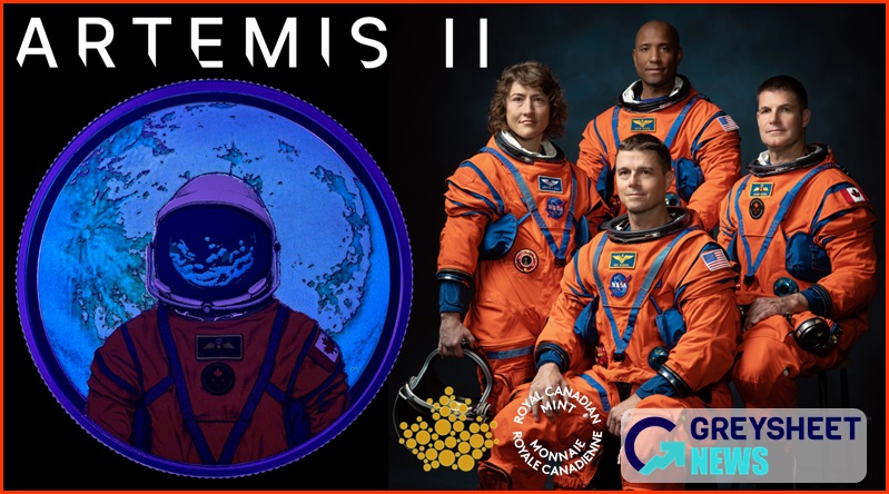 Canada. Latest Silver Proof Coins Celebrate Country's First Mission Around the Moon