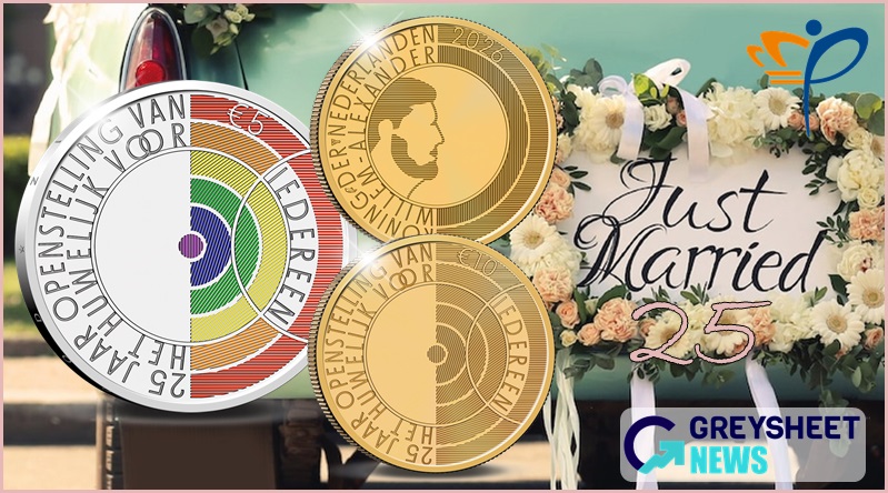 Netherlands. Latest Gold and Silver Proof Coins Mark 25 years of the Marriage Equality Act.