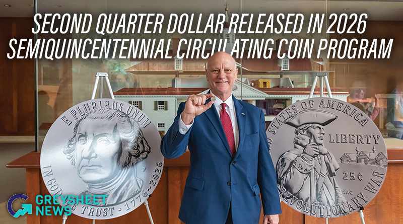 Second Quarter Dollar Released in 2026 Semiquincentennial Circulating Coin Program