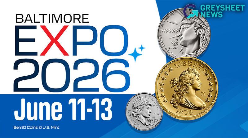 Summer Starts in Baltimore's Inner Harbor with Whitman's Coin & Currency Expo June 11–13, 2026